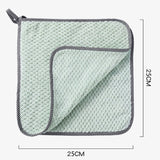 4pcs Hand Towel Hangable Dishcloth Kitchen Rag Non-Stick Oil Absorbent Towel