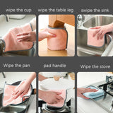 4pcs Hand Towel Hangable Dishcloth Kitchen Rag Non-Stick Oil Absorbent Towel