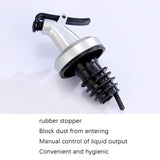 Stainless Steel Glass Oil Bottle Kitchen Pressed Seasoning Bottle, 200ml, 300ml, 500ml