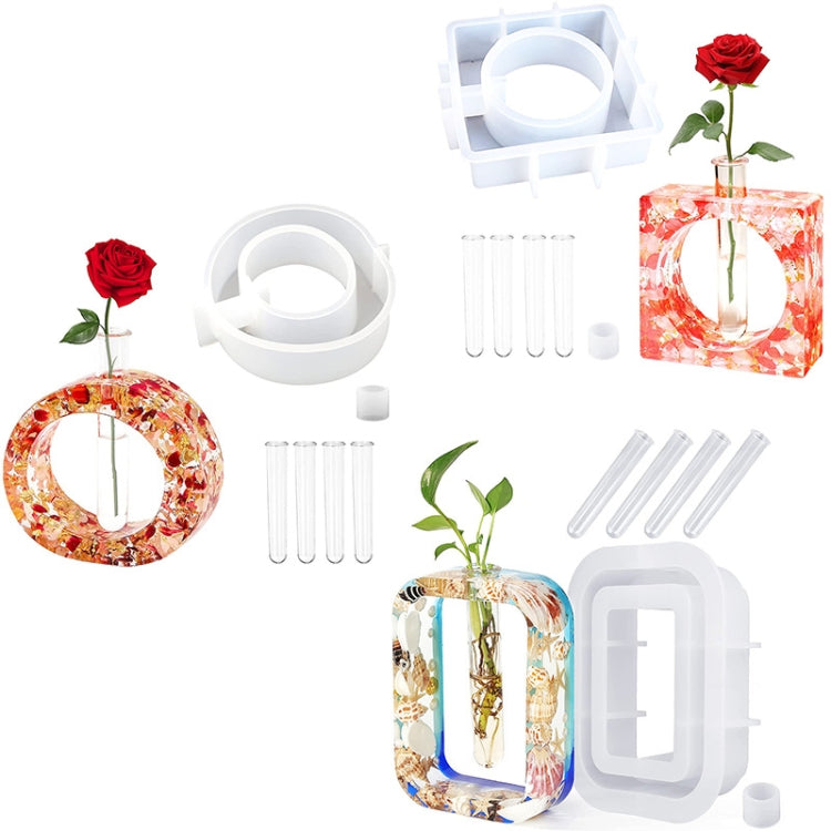 DIY Vase Epoxy Mould Simple Vase Make Tool, Rectangle, Irregular Circle, Heart Shaped