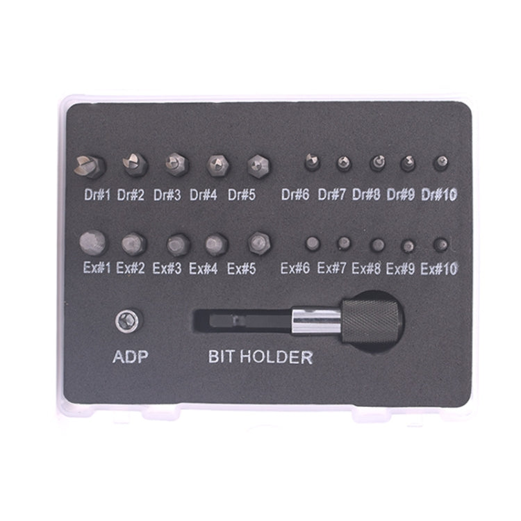 22 PCS / Set Screw Takeout High-Speed Steel Anti-Tooth Refrigerant Removal Tool, Anti-Tooth Refrigerant Removal Tool