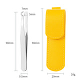 2 PCS Stainless Steel Nose Hair Clip Round Ring Nose Hair Trimmer, Nose Hair Clip+Yellow Case