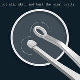 2 PCS Stainless Steel Nose Hair Clip Round Ring Nose Hair Trimmer, Nose Hair Clip+Yellow Case