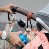 2 PCS Baby Stroller Convenient Carabiner Hook, Brown, Black