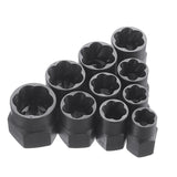 10 PCS / Set Nut Extractor Screw Removal Tool Break Wire Bolt Extractor, High, Short