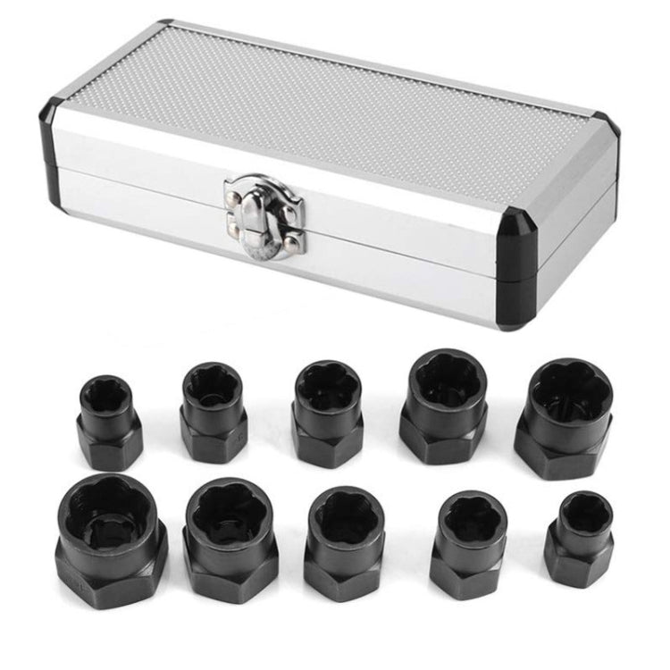 10 PCS / Set Nut Extractor Screw Removal Tool Break Wire Bolt Extractor, High, Short