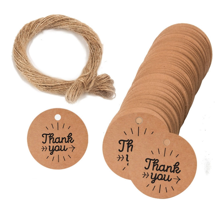 100pcs /Pack Kraft Paper Gift Tag With 20m Hemp Rope, L-01, L-02, L-03, L-04, L-05, L-06, L-07, L-08, L-09, L-10, L-11, L-12, L-13, L-14 L-02