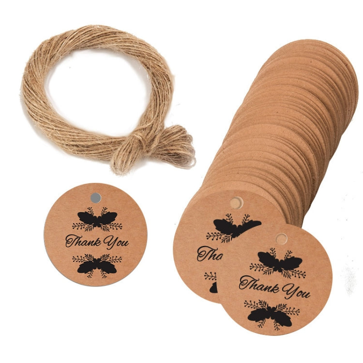 100pcs /Pack Kraft Paper Gift Tag With 20m Hemp Rope, L-01, L-02, L-03, L-04, L-05, L-06, L-07, L-08, L-09, L-10, L-11, L-12, L-13, L-14 L-03
