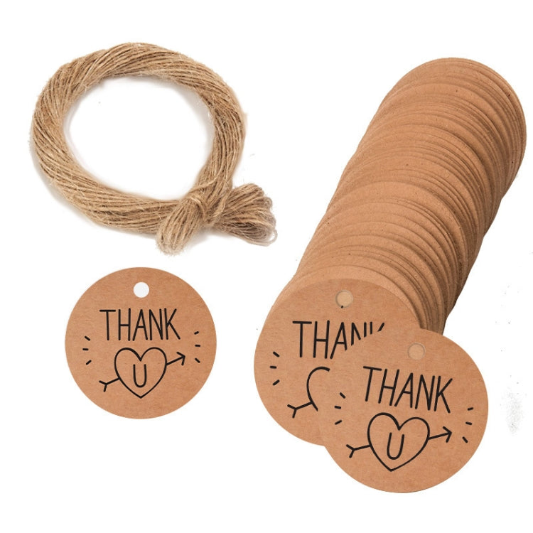 100pcs /Pack Kraft Paper Gift Tag With 20m Hemp Rope, L-01, L-02, L-03, L-04, L-05, L-06, L-07, L-08, L-09, L-10, L-11, L-12, L-13, L-14 L-08