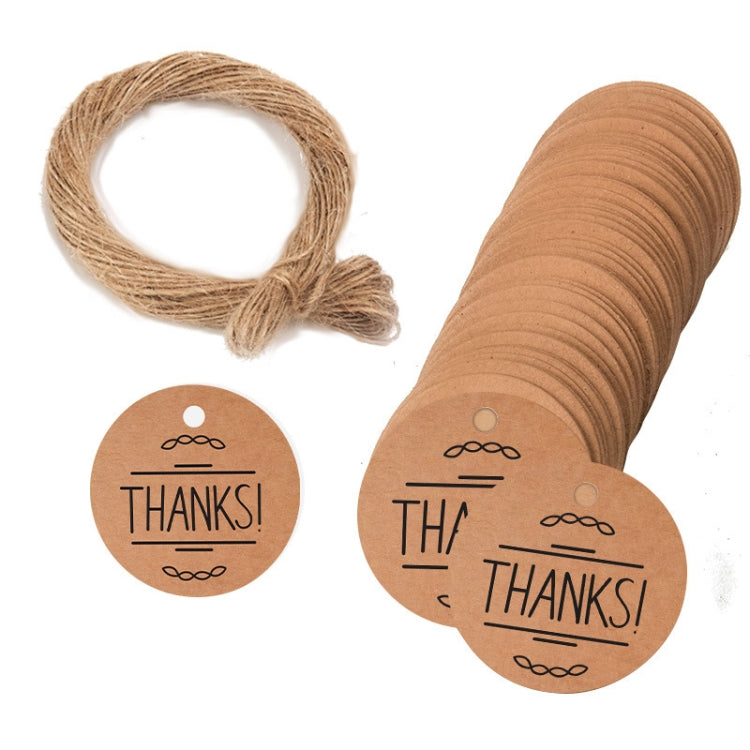 100pcs /Pack Kraft Paper Gift Tag With 20m Hemp Rope, L-01, L-02, L-03, L-04, L-05, L-06, L-07, L-08, L-09, L-10, L-11, L-12, L-13, L-14 L-11
