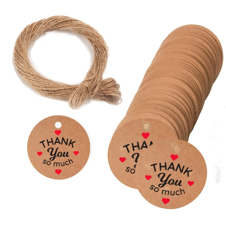 100pcs /Pack Kraft Paper Gift Tag With 20m Hemp Rope, L-01, L-02, L-03, L-04, L-05, L-06, L-07, L-08, L-09, L-10, L-11, L-12, L-13, L-14 L-12