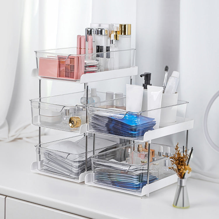 Washbasin Skin Care Products Transparent Storage Rack, Spec:, Double Layers, Three Layers