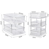 Washbasin Skin Care Products Transparent Storage Rack, Spec:, Double Layers, Three Layers