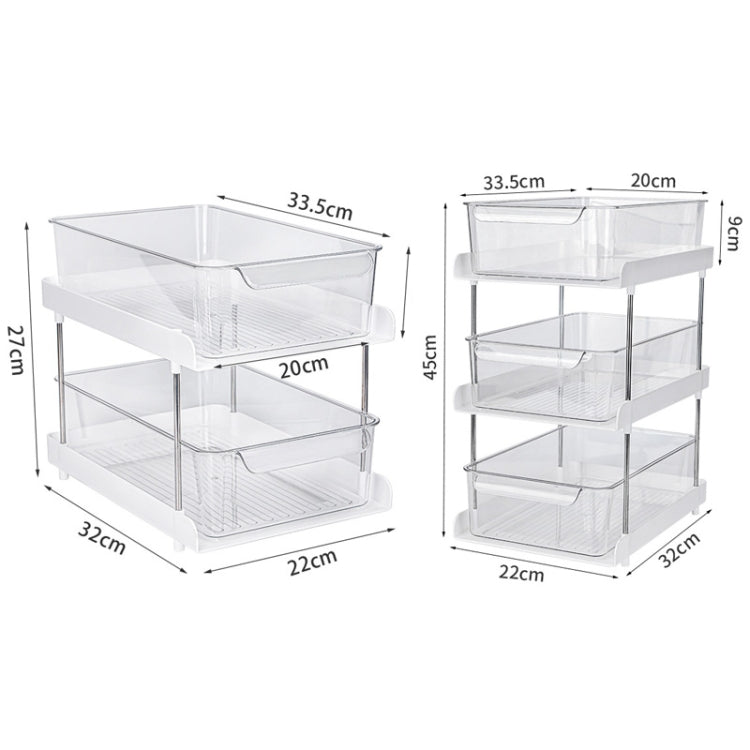 Washbasin Skin Care Products Transparent Storage Rack, Spec:, Double Layers, Three Layers