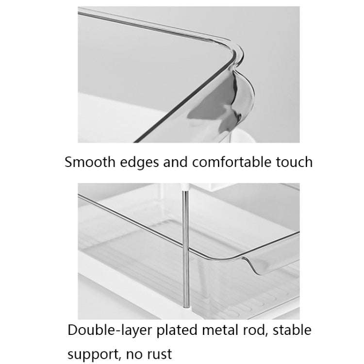 Washbasin Skin Care Products Transparent Storage Rack, Spec:, Double Layers, Three Layers