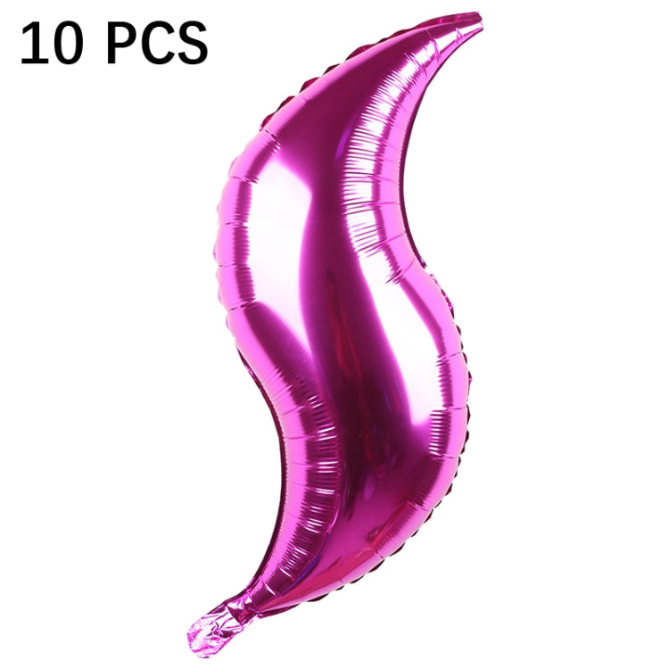 10 PCS 24 Inch S-Shaped Balloon Fish Tail Wavy Balloon Birthday Wedding Party Arrangement Balloon, Golden, Silver, Red, Rose Red, 24-inch Tiffany blue S-shaped, 24-inch purple S-shaped Rose Red