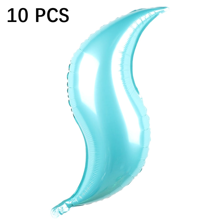 10 PCS 24 Inch S-Shaped Balloon Fish Tail Wavy Balloon Birthday Wedding Party Arrangement Balloon, Golden, Silver, Red, Rose Red, 24-inch Tiffany blue S-shaped, 24-inch purple S-shaped 24-inch Tiffany blue S-shaped