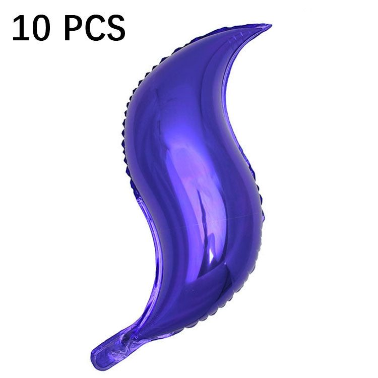 10 PCS 24 Inch S-Shaped Balloon Fish Tail Wavy Balloon Birthday Wedding Party Arrangement Balloon, Golden, Silver, Red, Rose Red, 24-inch Tiffany blue S-shaped, 24-inch purple S-shaped 24-inch purple S-shaped