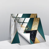 PVC Crystal Covered Film Geometric Pattern Tile Wall Sticker, 20 PCS 10cm