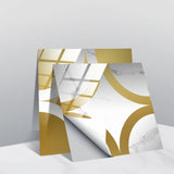 PVC Crystal Covered Film Geometric Pattern Tile Wall Sticker, 20 PCS 10cm