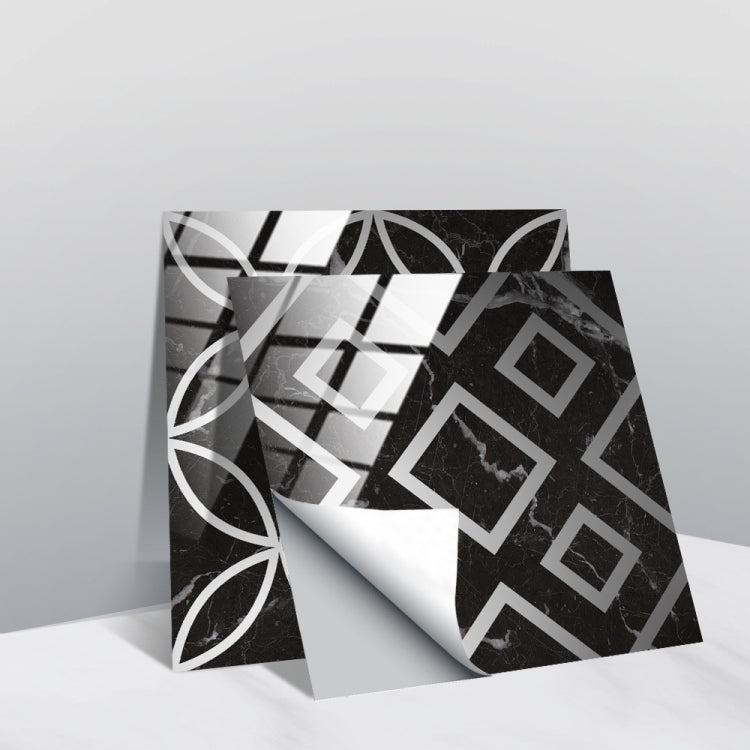 PVC Crystal Covered Film Geometric Pattern Tile Wall Sticker, 20 PCS 15cm