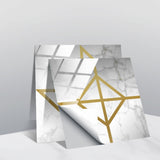 PVC Crystal Covered Film Geometric Pattern Tile Wall Sticker, 20 PCS 20cm