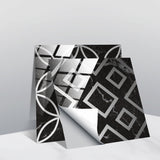 PVC Crystal Covered Film Geometric Pattern Tile Wall Sticker, 20 PCS 20cm