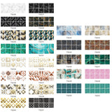 PVC Crystal Covered Film Geometric Pattern Tile Wall Sticker, 20 PCS 20cm