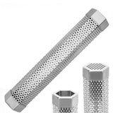 12 Inch Stainless Steel 304 Smoked Tube BBQ Box Outdoor Cold Smoke Box,Style:, Only Tube, Tube + Brush + Hook