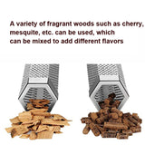 12 Inch Stainless Steel 304 Smoked Tube BBQ Box Outdoor Cold Smoke Box,Style:, Only Tube, Tube + Brush + Hook