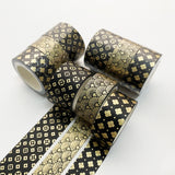 3 Rolls / Set 8958 5m Paper Bronzing Wallet Tape Set, Marble, Water Ripple, Gilt Pattern, Three-color Plaid, Star Sea, Cloud Pattern, Broken Leaves Pattern, Treasure Phase Pattern Treasure Phase Pattern