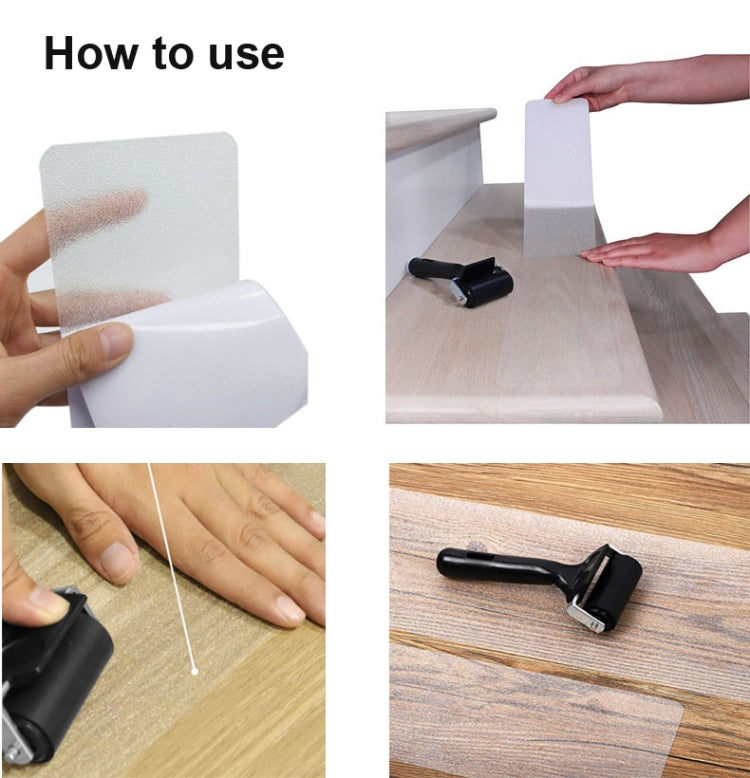 15 PCS PEVA Rubber Non-marking Step Non-slip Tape,Size:, 10 x 60cm, 10 x 81cm, 15 x 61cm, 15 x 76cm, 15 x 81cm