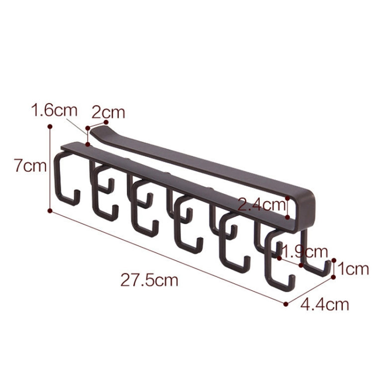 Hole-free Hanging Cup Holder Clip-type Double-row Hook Frame, Clip-type Hook Frame