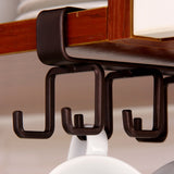Hole-free Hanging Cup Holder Clip-type Double-row Hook Frame, Clip-type Hook Frame