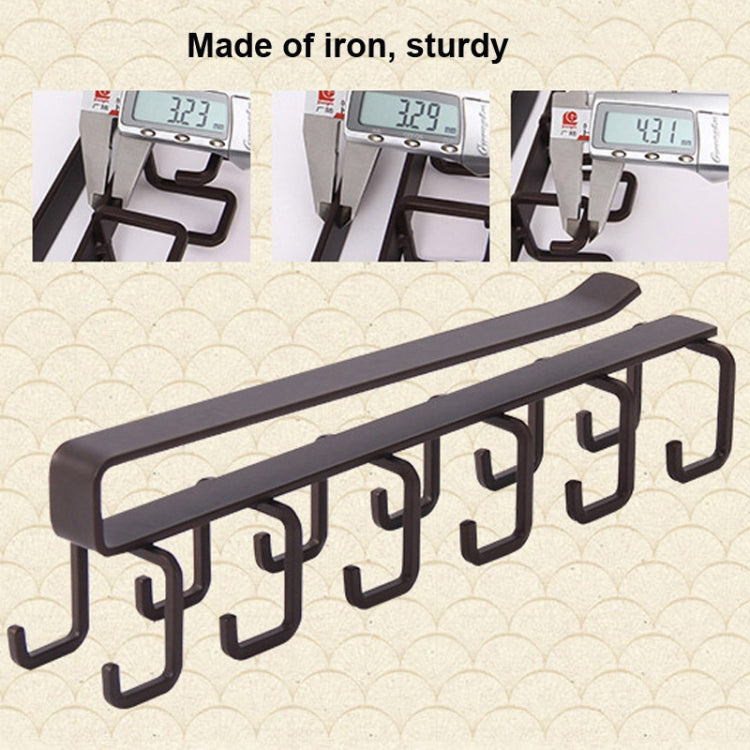 Hole-free Hanging Cup Holder Clip-type Double-row Hook Frame, Clip-type Hook Frame