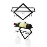Wall Mounted Wine Rack Kitchen Dining Room Hanging Wine Glass Wine Bottle Rack, Wine Bottle, Hanging Cup Hanging Cup Hanging Cup