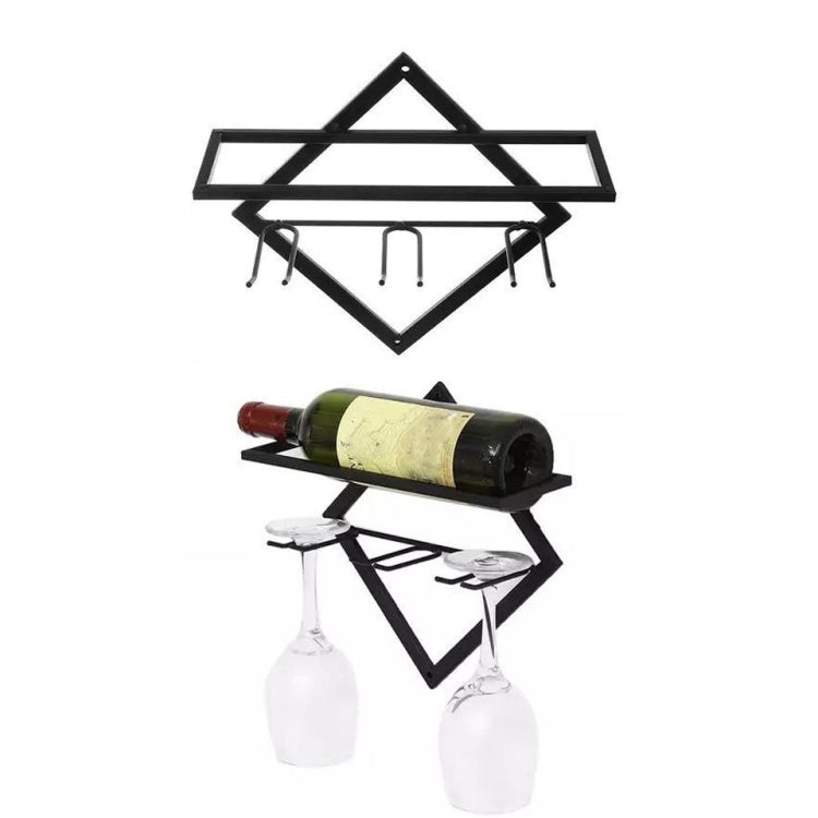 Wall Mounted Wine Rack Kitchen Dining Room Hanging Wine Glass Wine Bottle Rack, Wine Bottle, Hanging Cup Hanging Cup Hanging Cup