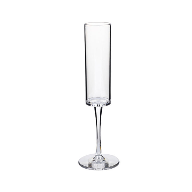165ml Household Acrylic Champagne Glasses, Black, Transparent
