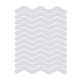 24pcs /Bag Wavy Shaped Safety Bathtub Non-Slip Sticker, 1.3 x 18cm