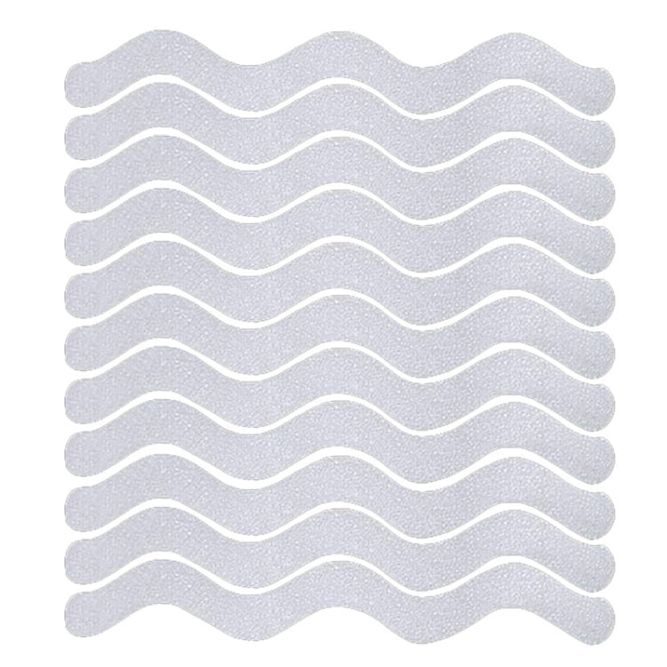 24pcs /Bag Wavy Shaped Gravel Pattern Bathtub Non-Slip Sticker, 1.3 x 18cm