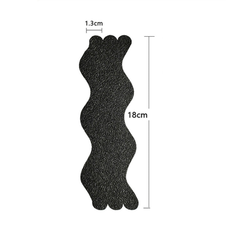 24pcs /Bag Wavy Shaped Gravel Pattern Bathtub Non-Slip Sticker, 1.3 x 18cm