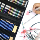 51 PCS / Set YOVER Sketch Pencil Set Water Soluble Color Lead Art Painting Kit, YW-PMN051-01