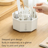 Simple Modern Large Capacity Office Desktop Storage Pen Holder, White Rotary, Pink Rotary, Yellow Rotary, Blue Rotary, Frosted Transparent Rotary, Transparent Coffee Rotary, Transparent Khaki Rotary, White Non-Rotary, Pink Non-Rotary, Yellow Non-Rotary...