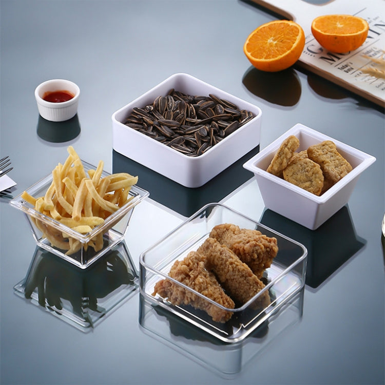 2 PCS Geometric Snack Plate, Small Quartet (White), Small Quartet (Transparent), Big Quartet (White), Big Quartet (Transparent), Hexagonal (Transparent), Quadrilateral (Transparent), Rectangular (Transparent)