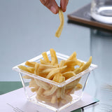 2 PCS Geometric Snack Plate, Small Quartet (White), Small Quartet (Transparent), Big Quartet (White), Big Quartet (Transparent), Hexagonal (Transparent), Quadrilateral (Transparent), Rectangular (Transparent)