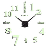M002 Night Light DIY Digital Wall Clock Living Room Decoration Silent Clock, DIY Digital Wall Clock
