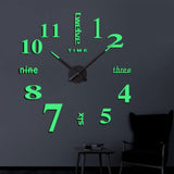 M002 Night Light DIY Digital Wall Clock Living Room Decoration Silent Clock, DIY Digital Wall Clock