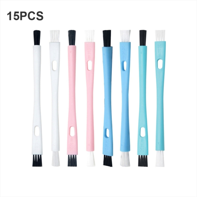 15 PCS Double-ended Cleaning Brush Coffee Maker Grinder Small Bristle Brush, Double-ended Cleaning Brush Double-ended Cleaning Brush