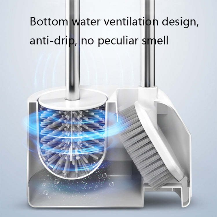 MT2 Silicone Double Brushs Head Toilet Brush Set, Landing Type, Wall-mount Type