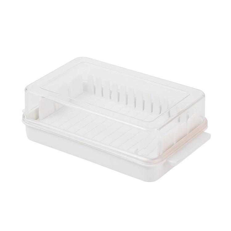 Transparent Large Capacity Butter Cut Storage Box, Butter Cutter Box (White) Butter Cutter Box (White)